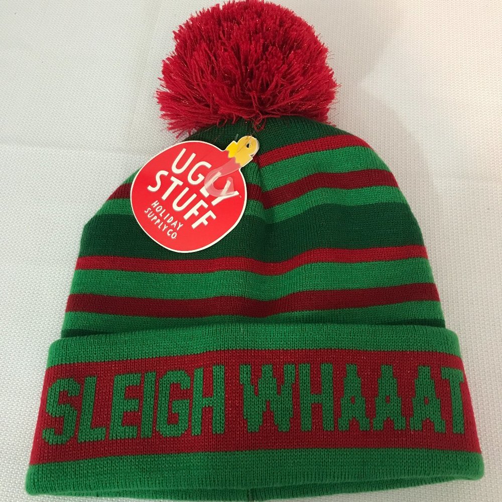 Ugly Stuff Ugly Christmas Hat Pom Pom Beanie